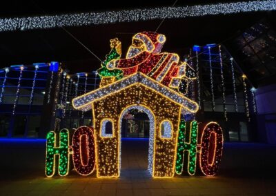 casetta babbo natale albalux luminarie